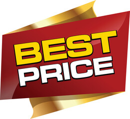Best price offer icon, Sale Tag icon, Red Tag for sales, Sales Tag ribbon, Price offer, Best price sticker