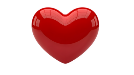 red heart on white background