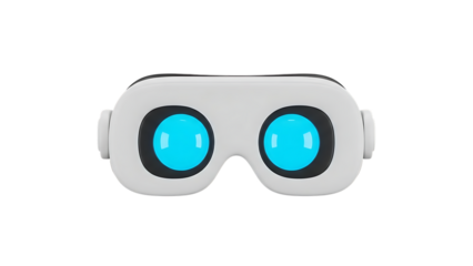 Virtual reality goggles isolated on transparent background
