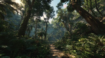 jungle exploration hiking generative ai