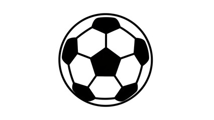 A simple, graphic representation of a soccer ball, perfect for sports related projects