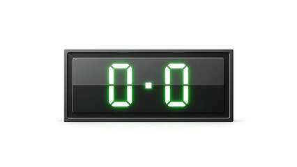 Digital timer showing the numbers 0.0. The display screen is black, with a green light that highlights the numbers