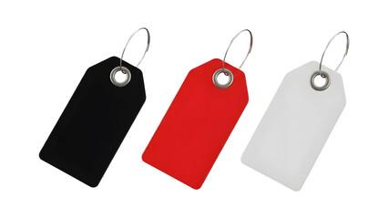Black red white price tags set png