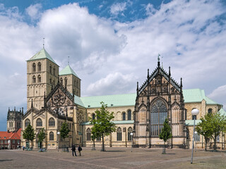 Munster, Germany. Munster Cathedral or St. Paul's Cathedral. The foundation stone for the present cathedral was laid in 1225. The cathedral was consecrated on September 30, 1264.