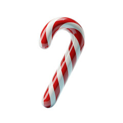 Hyper-Realistic Classic Candy Cane with Red and White Stripes