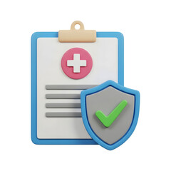 Medical insurance checklist icon png
