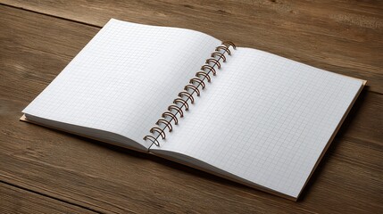 open graph paper notebook displaying blank pages for creative writing drawing and mathematical notation ideal for students artists and professionals in various fields
