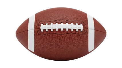Brown Football with White Laces on Black Background sports American football