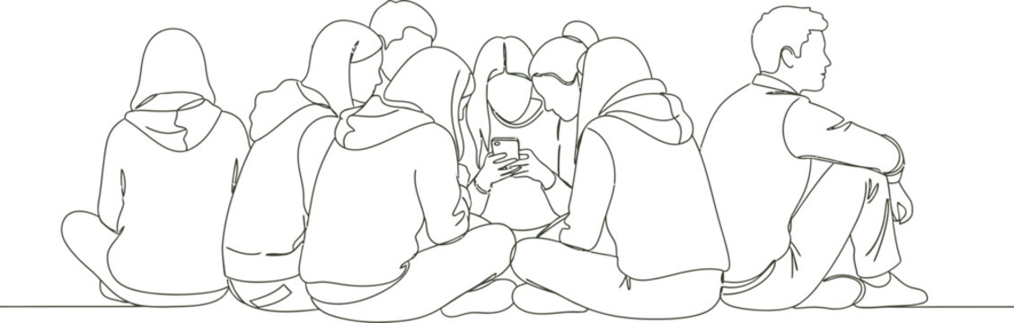 A group of stormtroopers in a detailed black and white sketch illustration