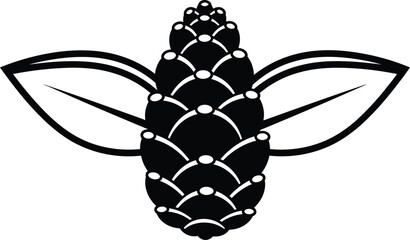 Pine Cone Nature Symbol Vector Illustration