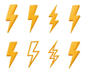 Stylized Lightning Bolt Transparent PNG