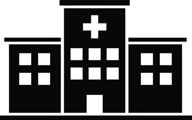 Hospital building icon medical center healthcare facility vector
