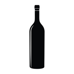 mawine bottle minimal vector icon on white background