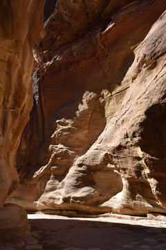 Siq gorge in Petra, Jordan