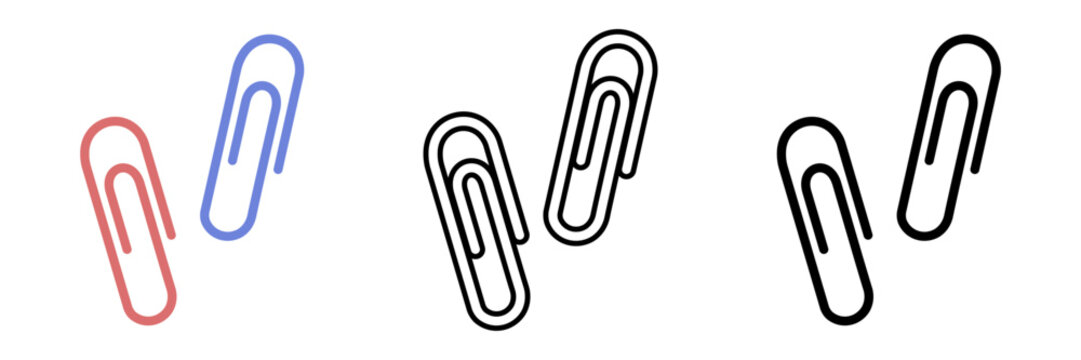 ペーパークリップのアイコンセット/Paper Clip Icon Set