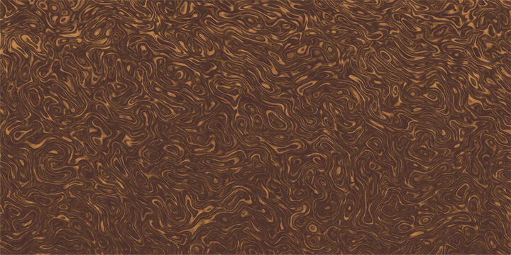Close up brown leather texture background with dried cumin seeds and black tea leaves. Shining sunlight reflections. Blurred transparent texture. Modern golden liquid marble pattern, Crystalized gold