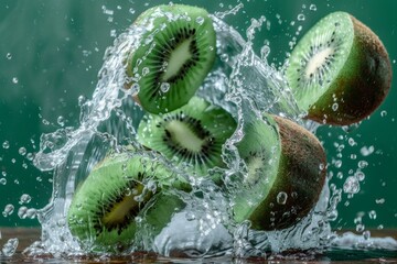 Refreshing beverage menu featuring ice kiwi soda and a variety of sparkling sodas