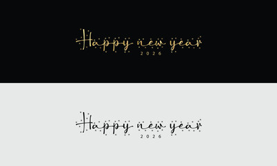 2026 happy new year logo text design set 2026 number design template collection	
