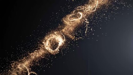 This captivating video features a stunning display of sparkling rings moving gracefully through the air. The mesmerizing trail of light and particles creates a magical atmosphere, inviting viewers to 