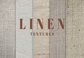 5 Natural Linen Texture Fabric Surface Background