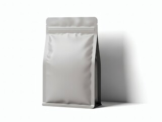 Minimal Stand-up Food Pouch Mockup on White Background