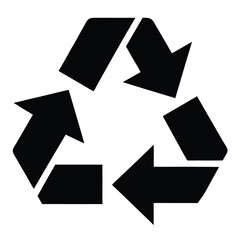 recycling symbol minimal on white background