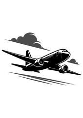 Vintage Airplane Flight Illustration