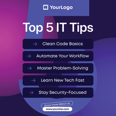 Fototapeta premium Poster & Social Media Set – Minimal Modern Design for Finance, Education, Business, Marketing & IT