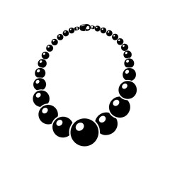 Obraz premium White and black pearl necklaces with heart-shaped beads are perfect fashion jewelry gifts for love and beauty
