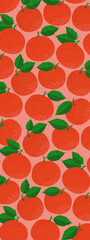 Minimal grapefruit banner with bright fruits and leaves in a flat vector style. Fresh tropical design ideal for organic packaging, healthy food branding, fabric prints, wrapping paper, and web visuals
