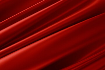 Fototapeta premium red silky red smooth satin draped curtain texture background