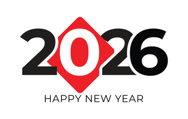 Modern 2026 New Year Design Element, Simple, Stylish, High Resolution Vector Art