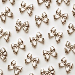 Elegant decorative holiday backdrop featuring metallic bows, festive branding asset, premium seasonal mood, clean ornament layout, visual rhythm background and wrapping paper inspiration.