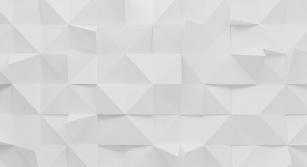 Fototapeta premium Seamless three-dimensional abstract geometric white background texture consisting of numerous hexagonal and triangular shapes creating a modern digital surface ,triangle, Abstract, backdrop