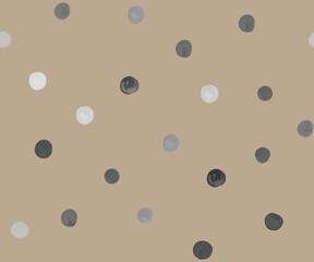 Seamless pattern in irregular art polka children is print dots for textiles and surface design. High quality illustration