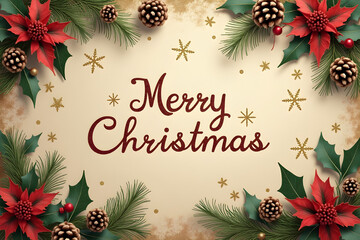 Old Fashioned Holiday Card Design with Warm Nostalgic Style