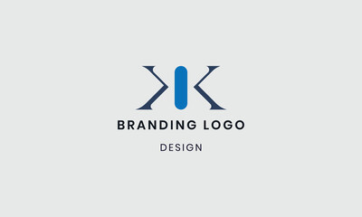Abstract letter k k logo branding design for business