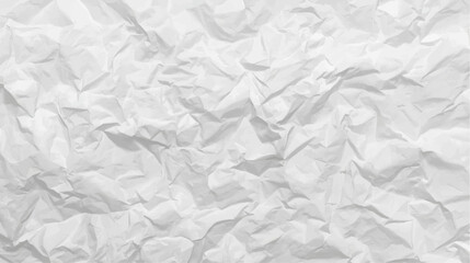 Crumpled white paper texture background with creases and folds