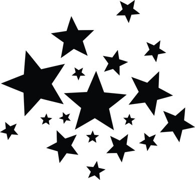 Star Cluster Silhouette Vector