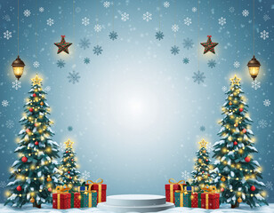 christmas tree with gifts