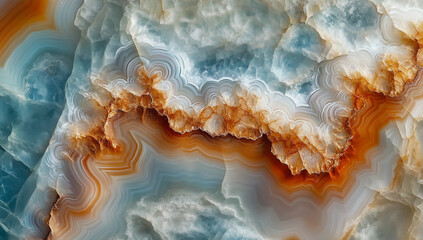 Polished onyx marble with aqua tones