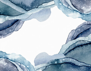 abstract blue background with snowflakes