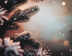 christmas background with christmas tree