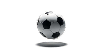 A floating soccer ball against a minimalist background, perfect for sports related designs