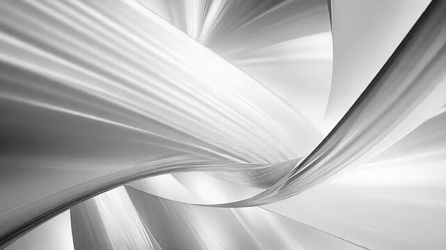 Abstract flowing silver metal texture background with dynamic light
