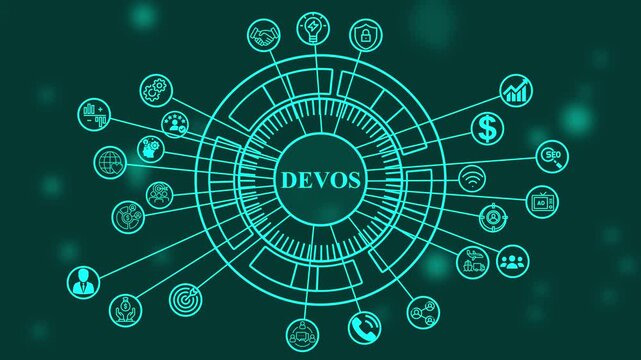 cloud computing and devops transformation background,devops workflow and digital automation concept,devops process integration and cloud infrastructure