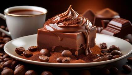 indulge in a sweet creamy chocolate and coffee dessert a tasty treat of rich cocoa and caffeine
