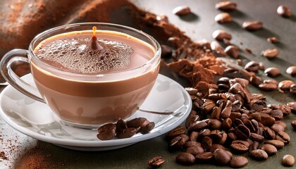 indulge in a sweet creamy blend of chocolate coffee and milk in this delicious beverage