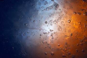 Colorful ice texture. Frozen bubbles in ice. Grunge abstraction