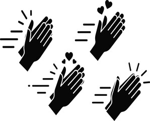 Obraz premium Hands clapping with hearts